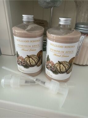 NWT Set/2 Williams Sonoma ~Pumpkin Spice~ Hand Lotion Set